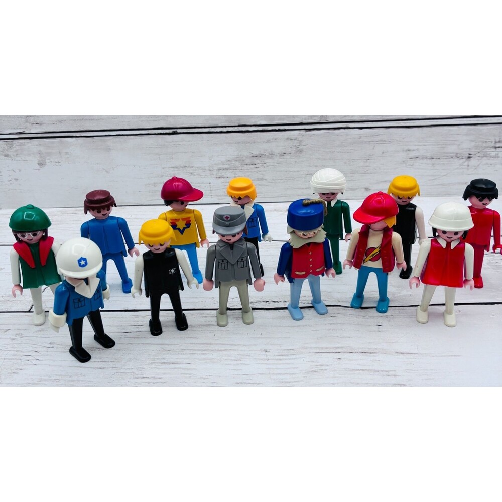 Vintage Playmobil Child Figures Lot 1970s 1980s Small Kids Klickies Mixed Charac